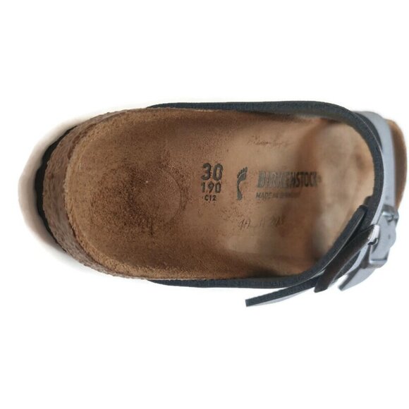 Birkenstock Arizona Birkibuc Sandals Kids Size US C 12 EU 30 Blue NARROW - Picture 2 of 10